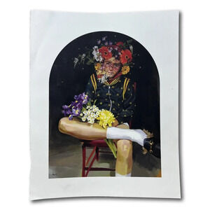 Authentic Lithograph Gallery Wall Art Gucci Man Bees Jacket Flower Print
